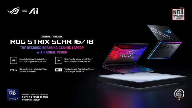 ASUS ROG Strix SCAR 16/18 2025 Resmi Hadir di Indonesia: Laptop Gaming Paling Bertenaga untuk Era AI dan Ray Tracing