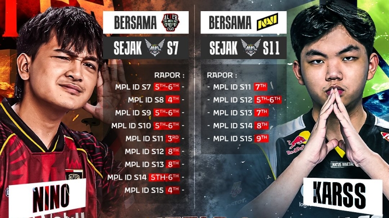 Duel Senior di EXP Lane: Nino vs Karss, Pertarungan Pengalaman dan Mental Baja di Playoff MPL ID S16