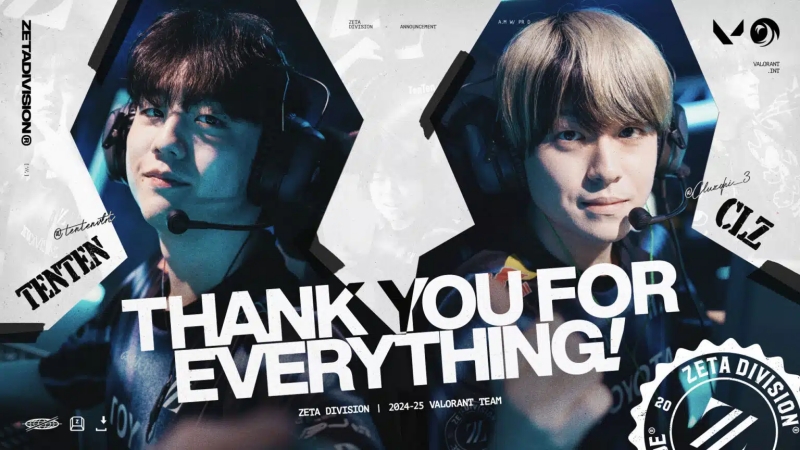 Dua Pemain VALORANT CLZ dan TenTen Resmi Berpisah dengan ZETA DIVISION