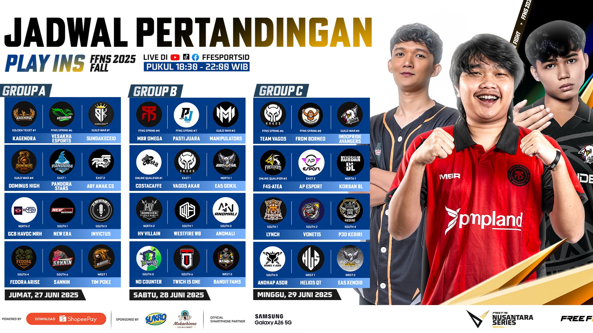 FFNS 2025 Fall Memasuki Babak Play-ins: 36 Tim Perebutkan Tiket Grand Finals di Makassar