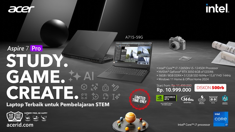 Acer Aspire 7 Pro: Laptop Gaming Serbaguna untuk Multitasking dan Kreativitas