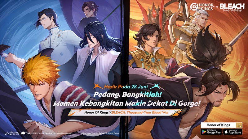 Kolaborasi BLEACH x Honor of Kings Dimulai! Hadirkan Skin Soul Reaper, Mode Khusus, dan Event Eksklusif!