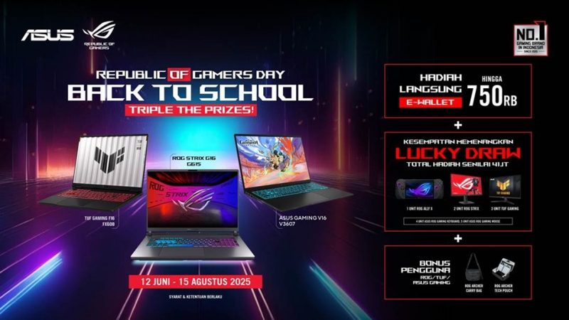 ASUS ROG Dominasi Pasar, Hadirkan Laptop Gaming RTX™ 50 Series Mulai dari Rp19 Juta