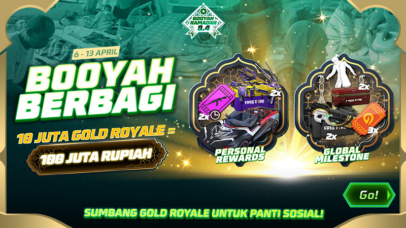 Booyah Ngga Lupa Ibadah, Perbanyak Sedekah di In-Game Free Fire