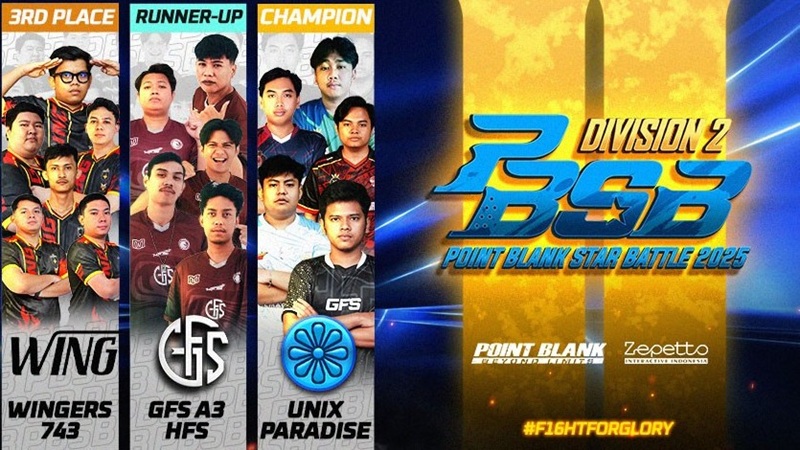 PBSB Division 2 2025 Resmi Usai: UNIX PARADISE Juara, 8 Tim Lolos ke Division 1!