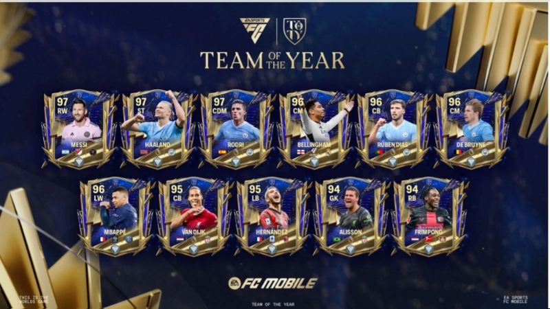 TEAM OF THE YEAR Hadir di EA SPORTS FC MOBILE! Segera Rekrut Atlet Terbaik ke ULTIMATE TEAM™