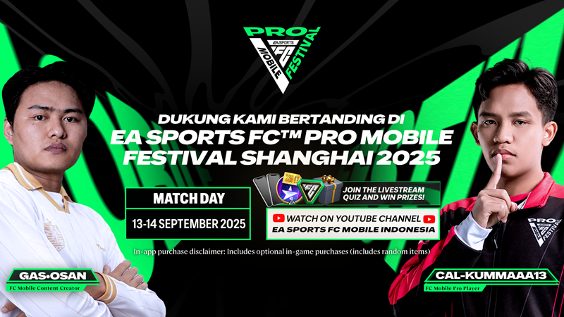 Kuma dan Osan Wakili Indonesia di EA SPORTS FC Pro Mobile Festival 2025