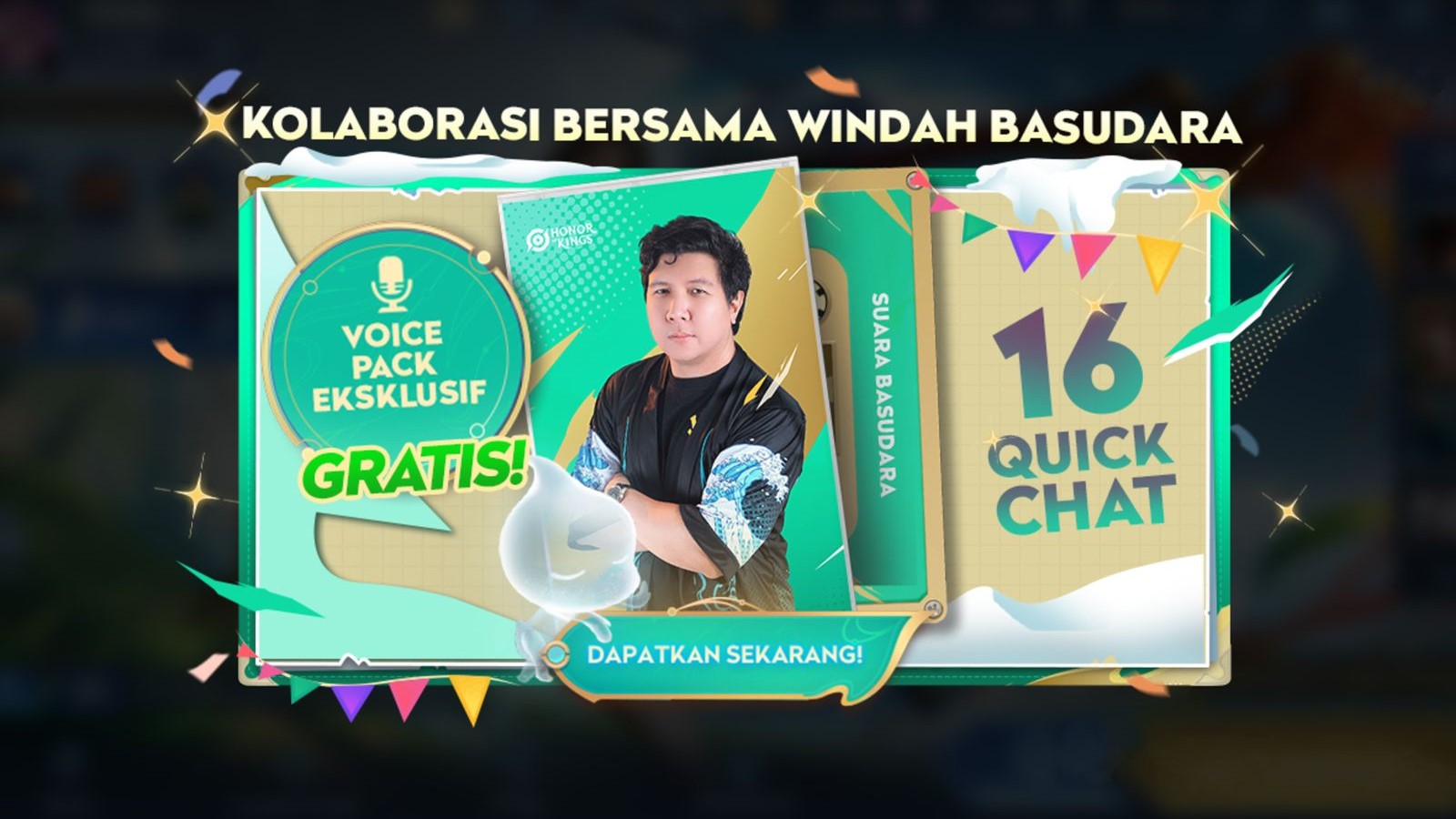 Kolaborasi Honor of Kings x Windah Basudara Resmi Rilis, Ini Cara Dapat Voice Pack Gratis!