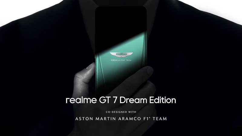 realme Kolaborasi dengan Aston Martin Formula One Team, Hadirkan GT 7 Dream Edition!